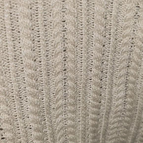 J. Jill women's ivory cableknit waterfall shrug - Picture 4 of 5